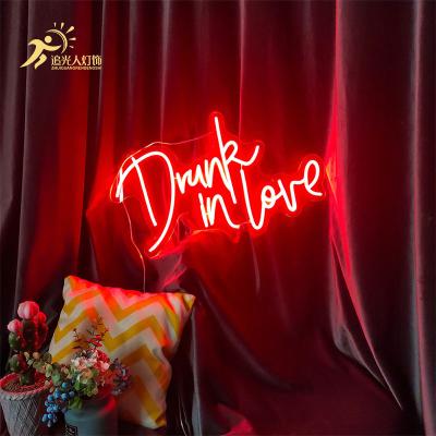 China Custom Wedding Neon Bar Flexible Neon Sign LED Decoration Flexible Neon Outdoor Billboard Happy Birthday Neon Lights for sale