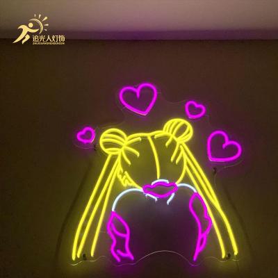 China LANDSCAPE Acrylic LED Event Customized Neon Lamp Wall Art Sign Bedroom Decoration Rainbow Hanging Neon Light Luz Fashion Customized Night Light for sale