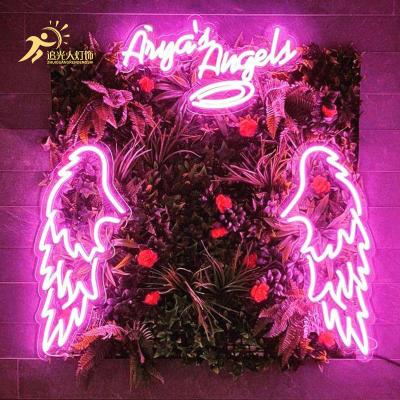 China Wedding Party Decoration LED Wing Acrylic Neon Sign Neon Sign LANDSCAPE Customized Design Angel Wing Customized for sale