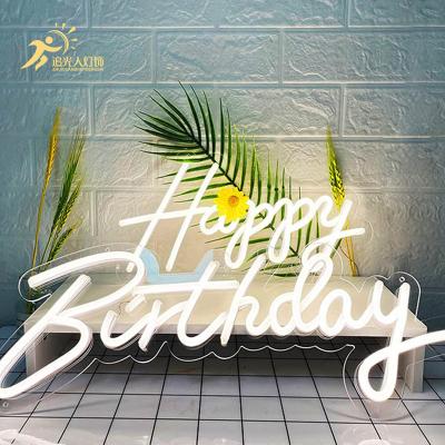 China Customization neon sign happy birthday portrait proposal decoration letter layout light board for sale