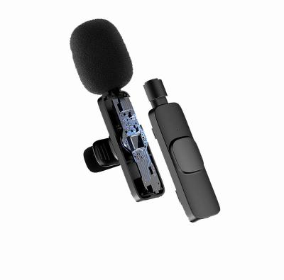 China Portable Wireless Lavalier Microphone Lavalier Microphone for Live Streaming Ultra-Low Latency Live Clip on Mini Microphone for sale