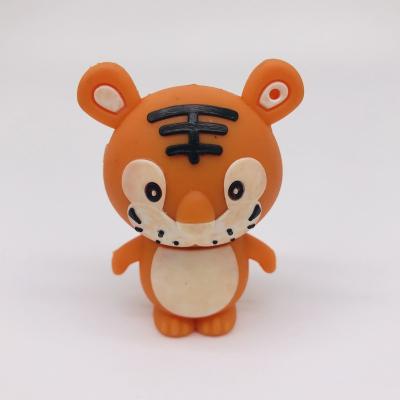 China Hot Cartoon Character Tiger Usb Flash Drive Plastic Promotion Sales 3.0 Usb Flash Drive for sale