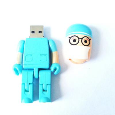 China Doctor Shape ABS Cartoon USB Flash Drives 8GB 16gb USB Drive Doctor Shape Pen Flash Drive Memory Stick Cartoon Gift for sale