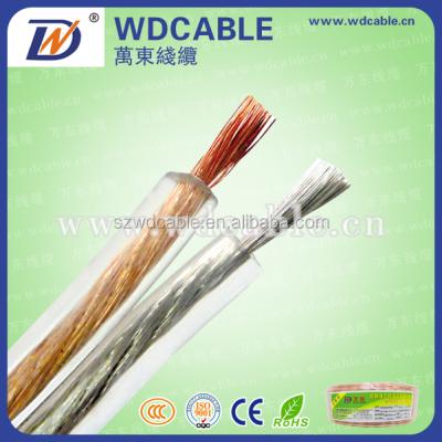 China The loudspeaker speaker cable transparent with the best quality for sale