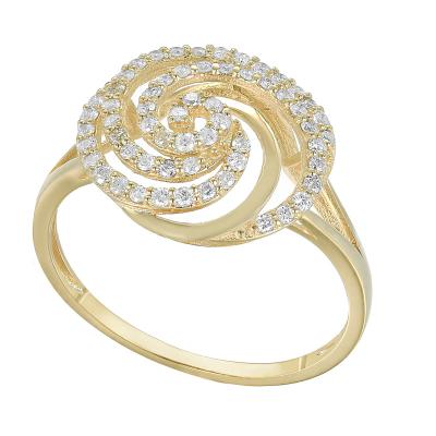 China 2021 18K Gold Luxury TRENDY Diamond Ring And Earring Two Piece White Wedding Women Jewelry Set For Gift for sale