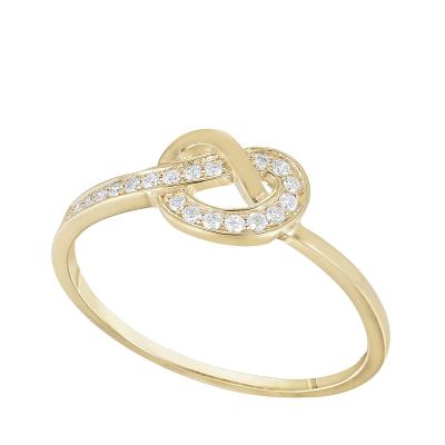 China Lady Elegant And Textured Textured White Diamond 18K Gold Minimalism Wedding Ring Jewelry Women for sale