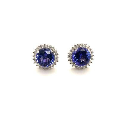 China Fashion Designer Inspired Jewelry Sets 18K Tanzanite Earring Fashion Designer Made In China Diamond Pendant Wholesale for sale