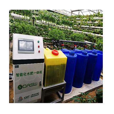 China Greenhouse Water & Simple Type Easily Operation Fertilizer Saving Irrigation Water And Fertilizer Integrated Machine Irrigation Controller Fertilization System Center Machine for sale