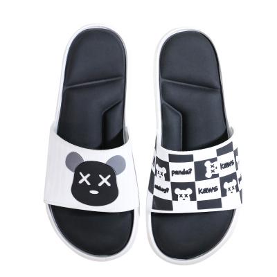 China 2021 New Fashion Designer Custom Anti-slippery Bear Slides Trend Personalized Slippers for Beach Flip Flop Shoes Men's Sneakers for sale