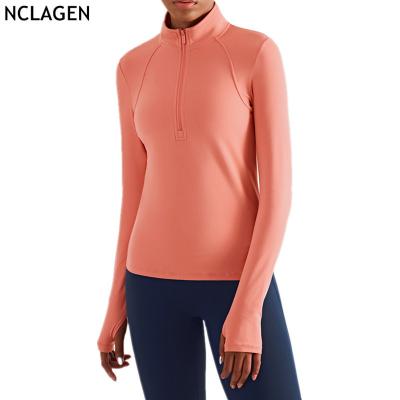 China Wholesale Custom Gym Sportswear Women Workout Tops OEM Gym Activewear Blouse Fitness Long Sleeve Feel Naked Yoga Shirt Long Sleeve Tops for sale