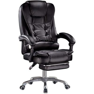 China (Size) Cheap price high back quality adjustable massage hot sale luxury leather executive ergonomic wheels swivel office chair for sale for sale