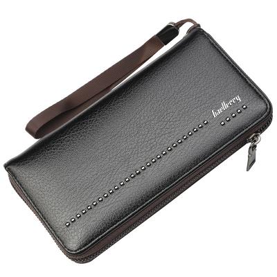 China Baellerry 2018 New Long Style RFID Baellerry PU Leather Zipper Clutch Wallet For Men With Handle Strap for sale