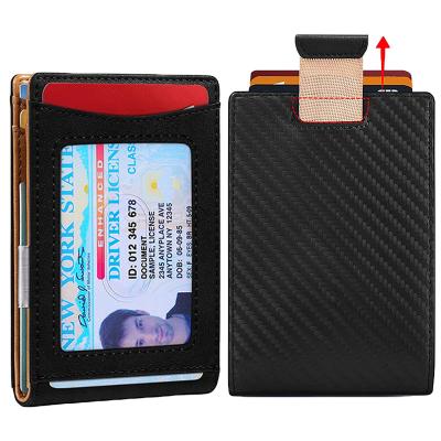 China Fashionable Napa Silver Genuine Magnetic Leather Clip Front Pocket Slim Minimalist Wallet with Powerful RARE EARTH Magnets plus RFID Blocking for sale