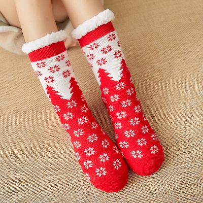 China QUICK DRY Winter Indoor Thick Thermal Chenille Chats Slipper Fuzzy Cozy Anti-skid Rotating Christmas Gift Fluffy Funny Socks for sale