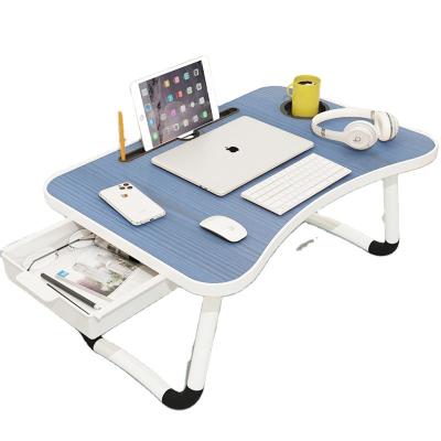 China Collapsible Bed Laptop Table Popular Folding Standing With Drawer for sale