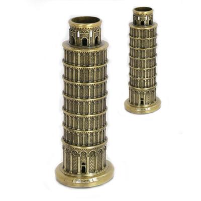 China Simple Home Furniture Toy New Style Leaning Tower Metal Decoration Metal Tower Decorations For Home Model Creative Gifts for sale