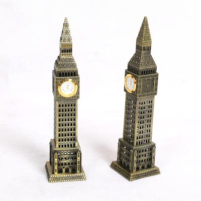 China Toy Hot Selling London's Retro Home Crafts Decorations Souvenirs Ornaments Big Ben Clock Tower Creative Retro Home Decorations for sale