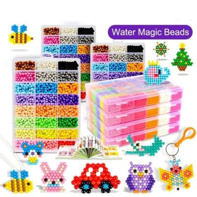 China Children's Puzzle Crystal New Beading Toy Water Absorbing Fuse Beads Diy Beads Hot Selling Educational Toys for sale