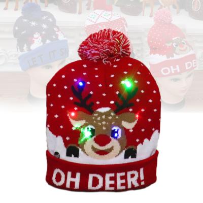 China Factory Wholesale Children's Favorite Led Hats New 24*21cm Christmas Party Hat Kids Style Hot Selling Christmas Gifts for sale