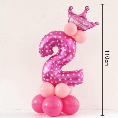 China Number Balloon Child Birthday Foil Balloon Adults Wedding Balloons Women Favorite Foil Balloon Party Supplies Decorations for sale