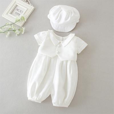 China Fashion Baby Boy Baptism Suits Formal Gentleman Boy Clothing Sets First Infant Baptism Birthday Shower Europe Style Kids Baby Sets for sale