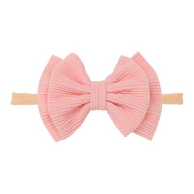 China Wholesale Cloth 5 Inch Big Bow Baby Shower Headbands Bulk Hair Bands For Girls Kids Hair Accessories 2021 for sale