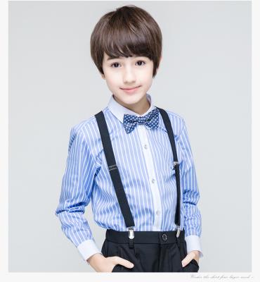 China Boy's Breathable Striped Shirt Long Sleeve Big Size Shirts For Boys School Formal Wear Striped Shortsleeve Tops Kids Uniform Shirt for sale