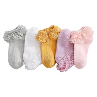 China 2021 Summer New Arrival Breathable Hive Booty Girl Toddler Girl Booty Baby Lace Socks for sale