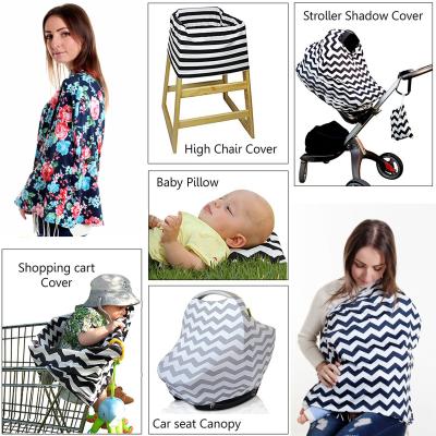 China Wholesale Multifunctional Breathable Stroller Cover Car Seat Stretch Canopy Nursing Cover Nursing Cloth for sale