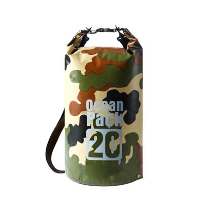 China 500D 20L 500D PVC Camouflage Color Waterproof Dry Bag Ice Cooler Ocean Package for sale