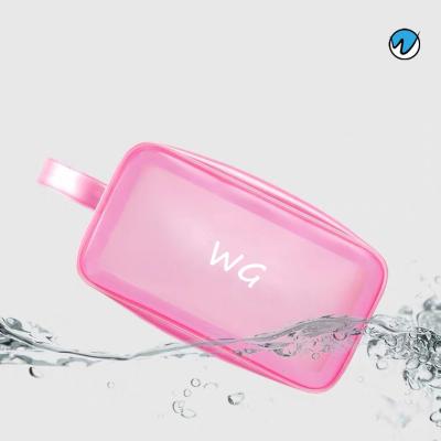 China Fashionable Custom Transparent Waterproof Logo PVC Toilet Wash Bag Travel Beach Surf Swimming TPU for sale