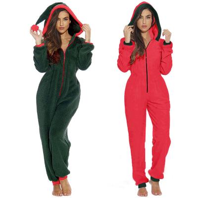 China 2020 Winter Home Wear Pajamas Anti-pilling Long Sleeve Overalls Set With Plush Zipper Large Size Overalls for sale