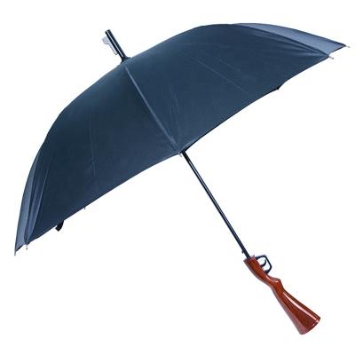 China All In 1 Unique New Design Luxury Custom Golf Umbrella With Wooden Gun Handle Golf Umbrella for sale