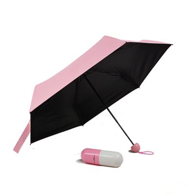 China New Innovation Mini Capsule 5 Folding Folding Special Umbrella for sale