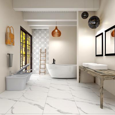 China Rustic Tiles Price Cheap Kajaria Matt Glazed White Luxury Rustic Tile Bathroom Flooring for sale