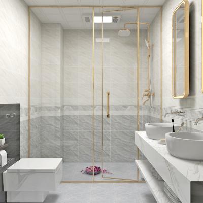 China Tiles Chinois Gray Washroom Toilet Walls China 300X600mm Glazed Metallic Ceramic Wall Tile for sale