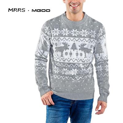 China MRRS Anti-Wrinkle Customized OEM Merry Moose Mens Pattern Christmas Sweater for sale