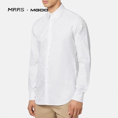 China Anti-Wrinkle MRRS MGOO Plus Size Mens Classic T-Shirts Cotton Long Sleeve Shirts For Men for sale