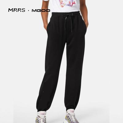 China Anti-Wrinkle MRRS MGOO Streetwear Plus Size Women's Pants Joggers Stacking High Waist Drawstring Sweatpants Women Hoodie Set for sale