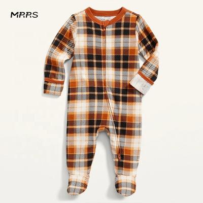 China Breathable OEM / Wear Resistance MRRS Pure Cotton Zipper Simple Christmas Baby Clothes Romper for sale