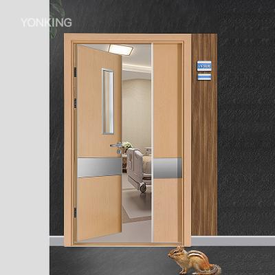 China Commercial Fire Protection Cavity Medical Metal X-Ray Shielding Professional Hospital Automatic Sliding Wooden Protective Door for sale