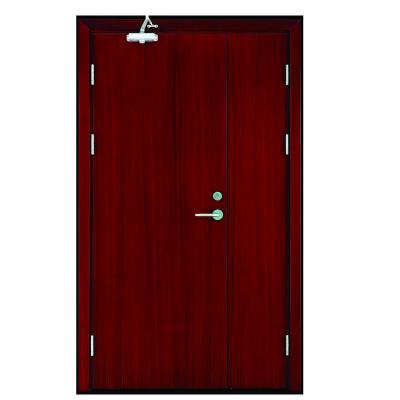 China Fire Protection Door Fire Proof Wood Heat Resistance 1.5 Hour Fire Door Rated Wood Fire Door for sale