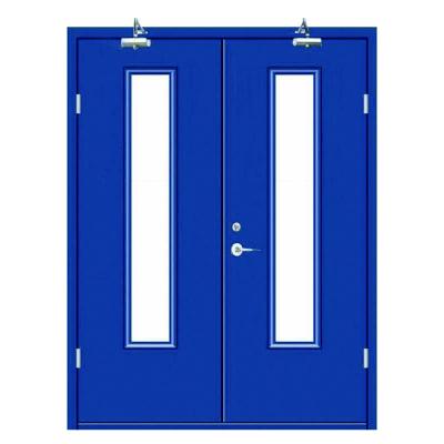 China High Quality Fire Protection Fire Rated Steel Door With Insert Glass Fire Glass Door for sale