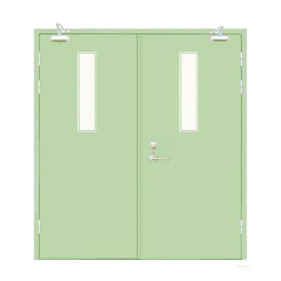 China Fire Protection Metal Double Leaf 1 Hour Fire Proof Custom Door Te koop