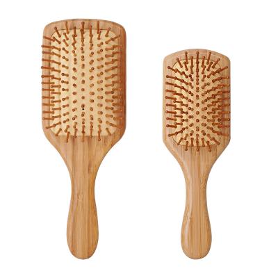 China Message Hair Brush Square Anti-static Soft Touch Pin Private Label Natural Bamboo Hair Brush for sale