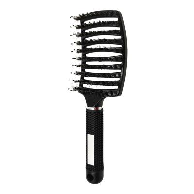 China HotHair Paddle Scalp Massage Comb Nylon Bristle Curly Hair Brush Detangle Hairbrush For Salon Hair Styling Tools for sale