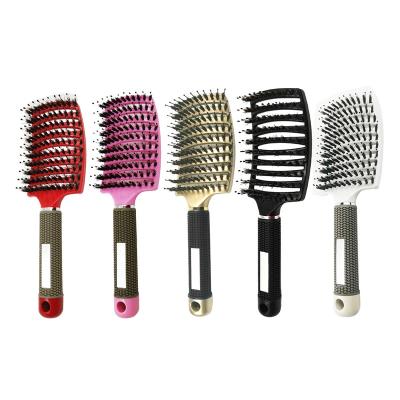 China Economical Detangle Hair Brush Custom Design Professional Manufacture Vent Comb Bristle Hair Brush for sale