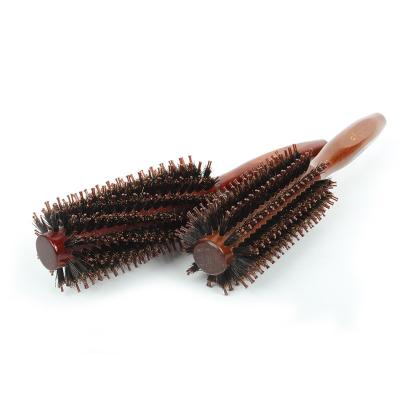 China Various Detangle Hair Brush Promotional Goods Using Wooden Bristle Round Hair Brush For Hair Professional for sale