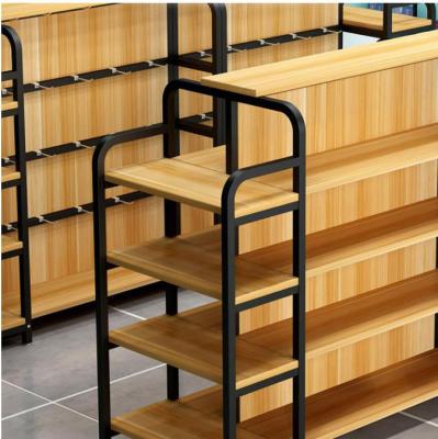 China Manufacturer Free Design Standard Double Sided Supermarket Racks Supermarket Shelves Metal Display Rack Potato Chips Display Rack for sale