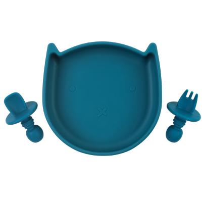 China Baby Toddler Silicone Dish Baby Kids Children Baby Silicon Tableware Dish Set for sale